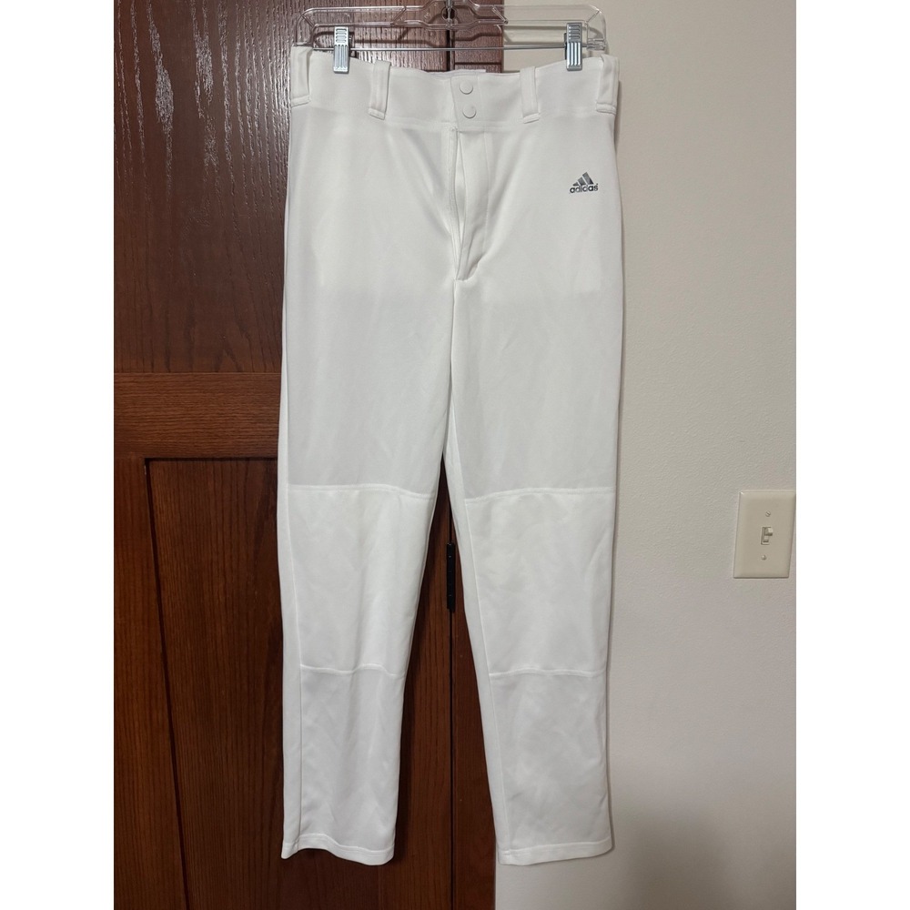 Adidas Aeroready White Baseball Pants Mens XL Double Knee Open Bottom